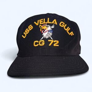 USS Vella Gulf CG 72 Black & Yellow Trucker Snapback